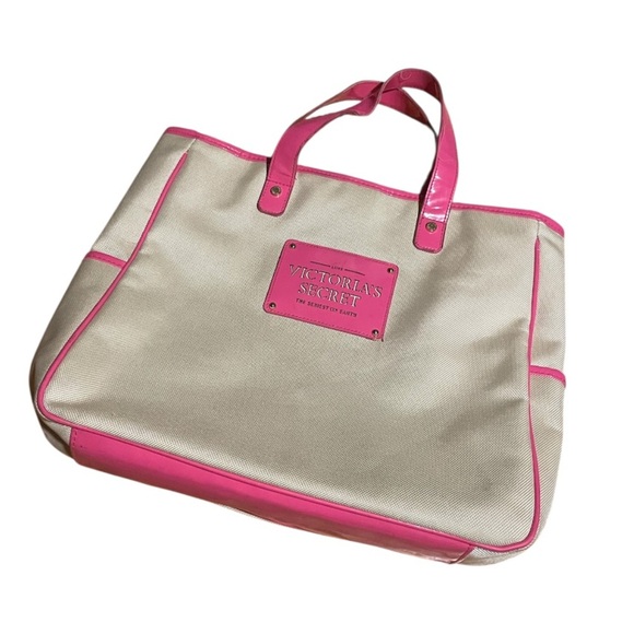 Victoria Secret Tote Bag Side Pockets and Snap Closure - Picture 6 of 6